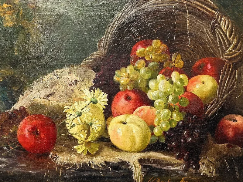 1874-Vasily Belyashin - Natura morta. Frutta, 1919